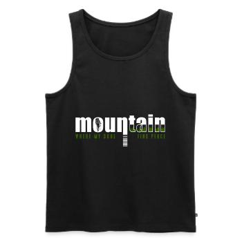 Alpinisme Sommet Hobby Alps - Débardeur bio Premium Homme - noir - Devant - Michal (187cm)