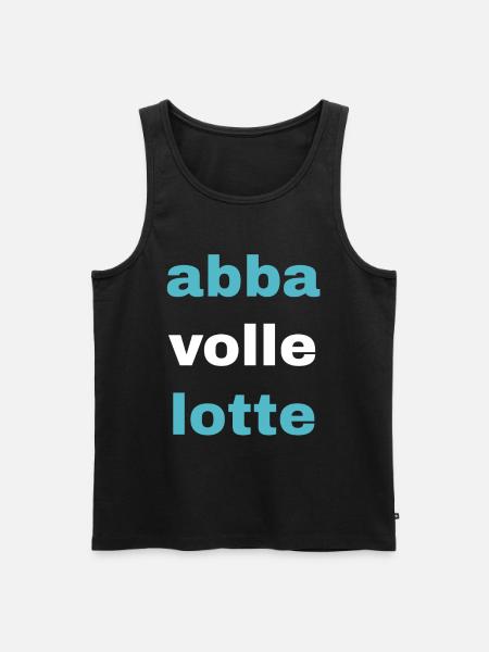aber volle lotte - Männer Premium Bio Tank Top - Schwarz