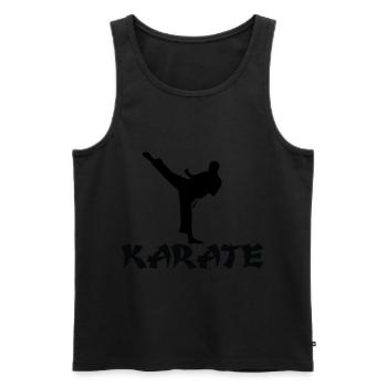 karate - Männer Premium Bio Tank Top - Schwarz - Vorne - Michal (187cm)