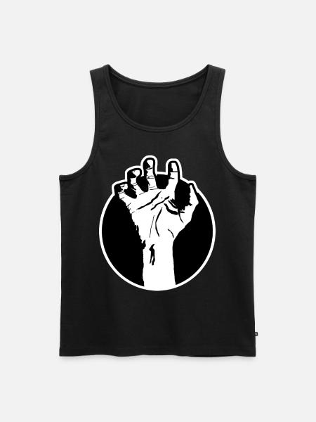 Zombie hand logo - Men's Premium Organic Tank Top - black