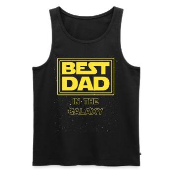 Best Dad in the Galaxy - Men's Premium Organic Tank Top - black - Front - Michal (187cm)