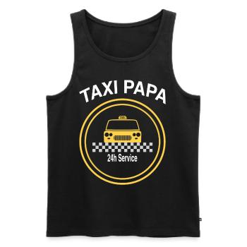 Taxi Papa - Männer Premium Bio Tank Top - Schwarz - Vorne - Michal (187cm)