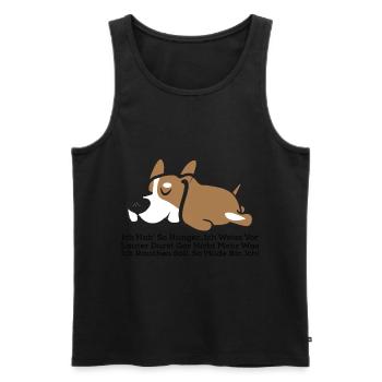 Lustige Sprüche Hunde Geschenk Shirt - Männer Premium Bio Tank Top - Schwarz - Vorne - AI Model Male 178 light (178cm)
