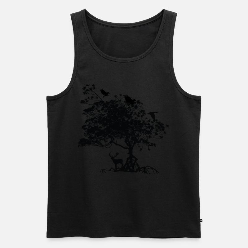baum tiere geschenk - Männer Premium Bio Tank Top - undefined