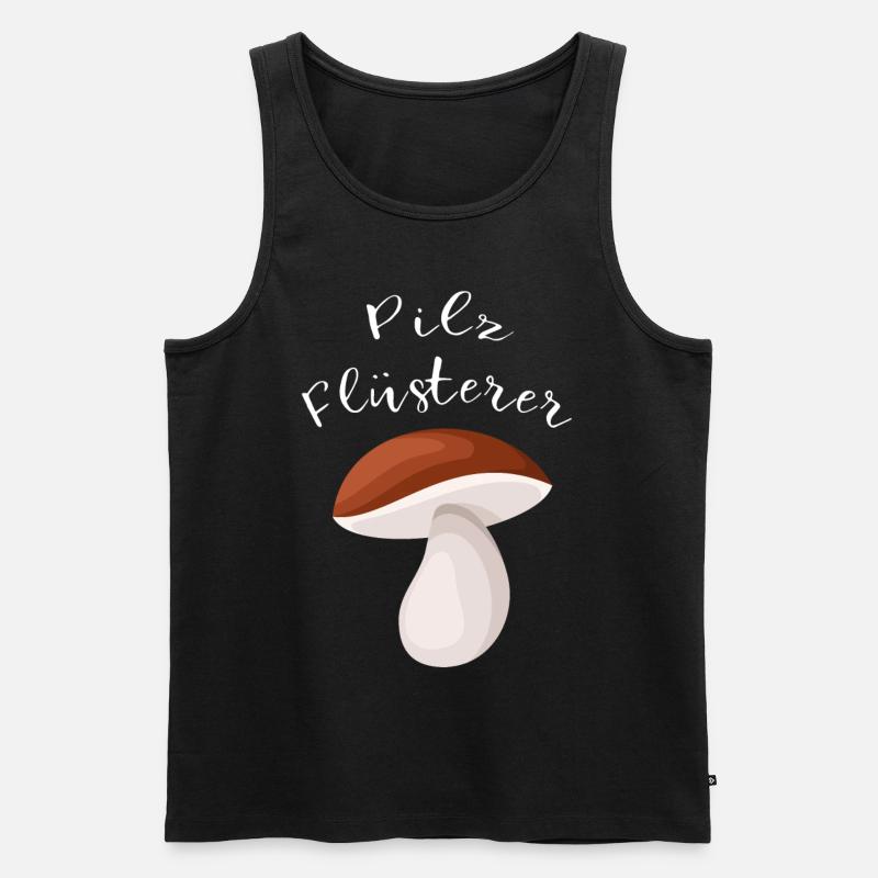 Pilz Flüsterer - Männer Premium Bio Tank Top - Schwarz
