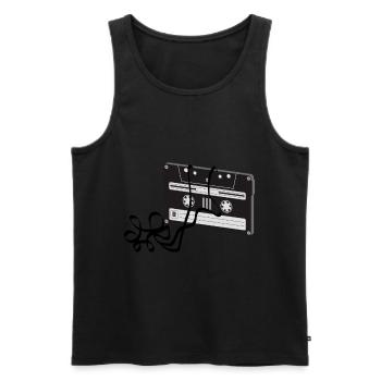 Retro Vintage Kassette Musik Geschenk Shirt - Männer Premium Bio Tank Top - Schwarz - Vorne - AI Model Male 178 light (178cm)