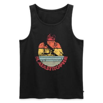 Katastrophe Vintage Retro - Männer Premium Bio Tank Top - Schwarz - Vorne - Michal (187cm)