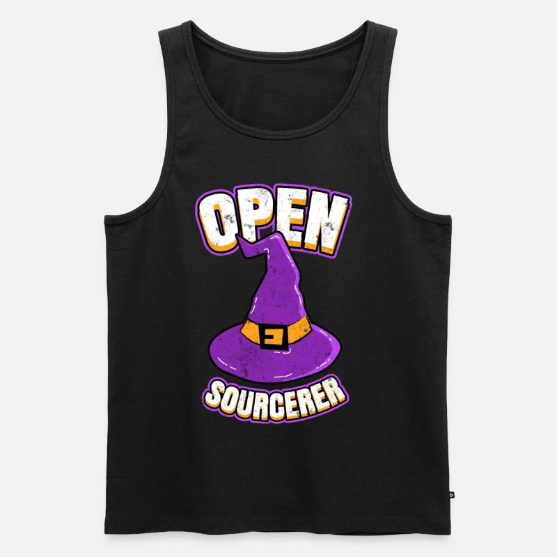 Open Sourcerer Programmierer Hacker - Männer Premium Bio Tank Top - Schwarz