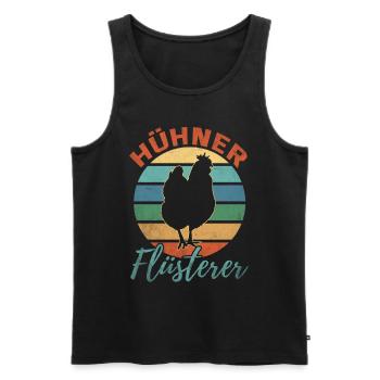 Hühner Flüsterer Huhn Lustig Hühnerstall Geschenk - Männer Premium Bio Tank Top - Schwarz - Vorne - Michal (187cm)