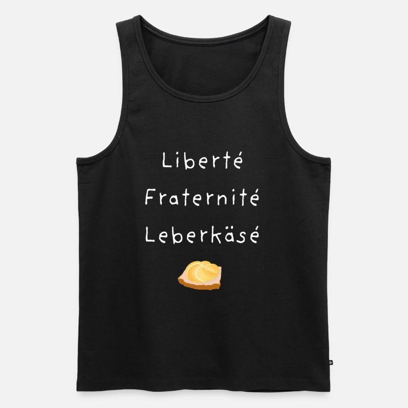 Leberkäse Design - Fleischkäse witzig - Männer Premium Bio Tank Top - Schwarz