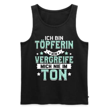 Lustig Töpfern Keramiker Töpfer Keramik Geschenk - Männer Premium Bio Tank Top - Schwarz - Vorne - AI Model Male 178 light (178cm)