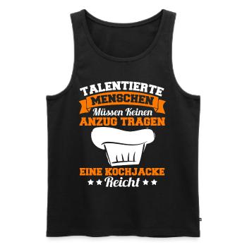 Lustig Koch Chefkoch Küchenchef Spruch Geschenk - Männer Premium Bio Tank Top - Schwarz - Vorne - Michal (187cm)
