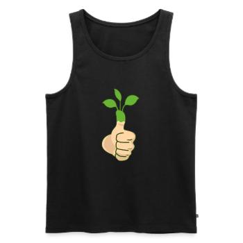 Garten Grüner Daumen Hobbygärtner Kleingarten - Männer Premium Bio Tank Top - Schwarz - Vorne - Michal (187cm)