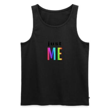 JUST ME Gay Gay Pride LGBT CSD Parade T-Shirt - Débardeur bio Premium Homme - noir - Devant - Michal (187cm)