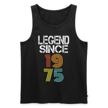 1975 Shirt Birthday Vintage Legend - Men's Premium Organic Tank Top - black - Front - Michal (187cm)