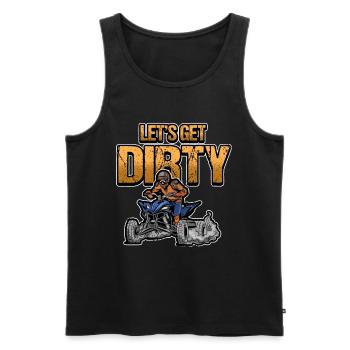 Funny Quad Sayings Biker Motorcycle ATV Gift - Men's Premium Organic Tank Top - black - Front - AI Model Male 178 light (178cm)