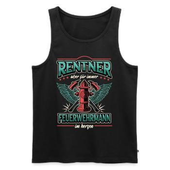 Lustig Feuerwehr Feuerwehrmann Spruch Geschenk - Männer Premium Bio Tank Top - Schwarz - Vorne - Michal (187cm)