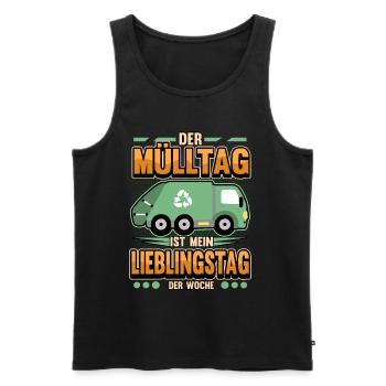 Lustig Müllabfuhr Müllauto Müllmänner Geschenk - Männer Premium Bio Tank Top - Schwarz - Vorne - Michal (187cm)