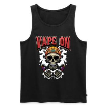 Vape Dampfen Dampfer Vaping Spruch Geschenk - Männer Premium Bio Tank Top - Schwarz - Vorne - AI Model Male 178 light (178cm)