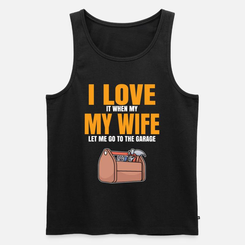 Handwerker Werkstatt Männer Geschenk - Männer Premium Bio Tank Top - Schwarz