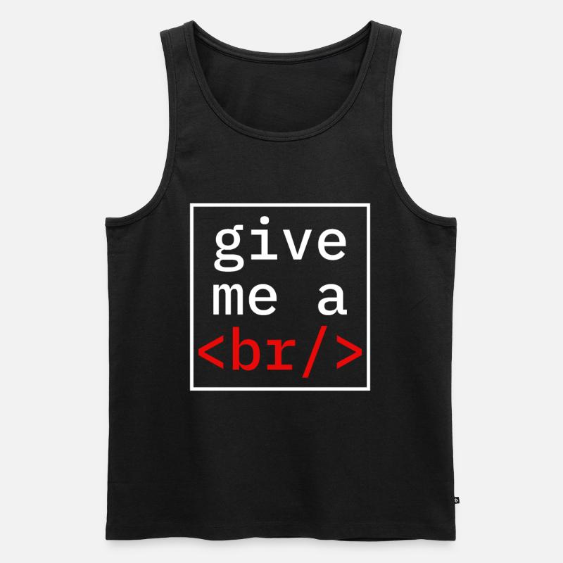Coder Coding Pause Programmierer - Männer Premium Bio Tank Top - Schwarz
