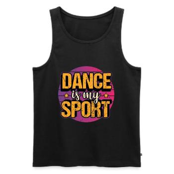 Danseur de danse hip hop breakdance disant cadeau - Débardeur bio Premium Homme - noir - Devant - AI Model Male 178 light (178cm)