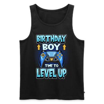 Anniversaire de joueur disant cadeau de jeu - Débardeur bio Premium Homme - noir - Devant - Michal (187cm)