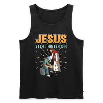 Jesus Krankenschwester Arzt Pflegekraft Geschenk - Männer Premium Bio Tank Top - Schwarz - Vorne - Michal (187cm)