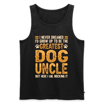Dog uncle dad father funny saying gift - Men's Premium Organic Tank Top - black - Front - Michal (187cm)