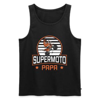 Supermoto Motorrad Design für einen Enduro Fahrer - Männer Premium Bio Tank Top - Schwarz - Vorne - AI Model Male 178 light (178cm)