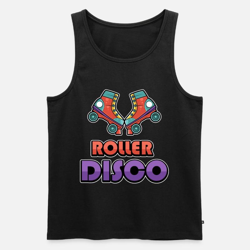 Roller Disco Rollschuhmädchen - Männer Premium Bio Tank Top - Schwarz