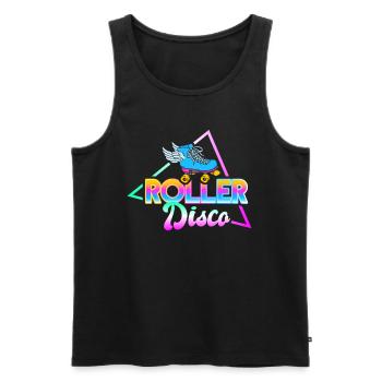 Vintage Rollerskates 80er Rollschuh Rollerskater - Männer Premium Bio Tank Top - Schwarz - Vorne - AI Model Male 178 light (178cm)