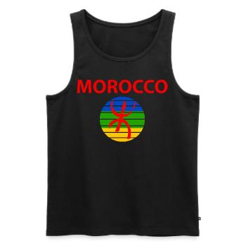 Marokko Amazigh - Männer Premium Bio Tank Top - Schwarz - Vorne - AI Model Male 178 light (178cm)