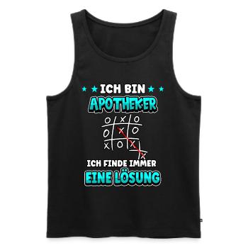 Ich bin Apotheker ich finde immer eine Lösung - Männer Premium Bio Tank Top - Schwarz - Vorne - Michal (187cm)