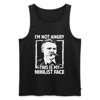 Philosophy Nietzsche Nihilism Student - Men's Premium Organic Tank Top - black - Front - AI Model Male 178 light (178cm)
