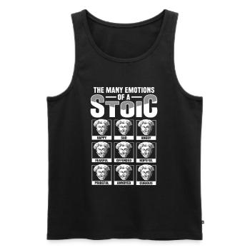 Stoic philosopher Marcus Aurelius Stoic - Men's Premium Organic Tank Top - black - Front - AI Model Male 178 light (178cm)
