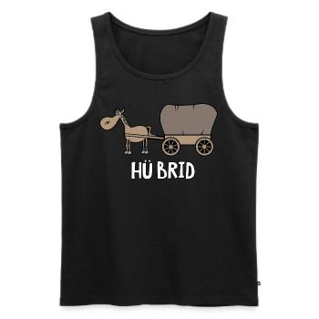 Hübrid - Männer Premium Bio Tank Top - Schwarz - Vorne - Michal (187cm)