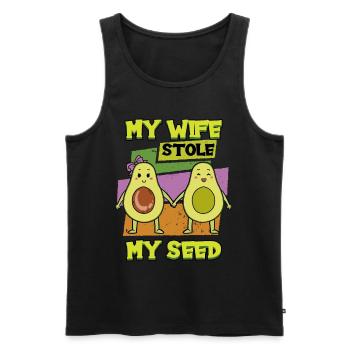 Pregnant My Wife Stole My Gender Reveal Baby - Männer Premium Bio Tank Top - Schwarz - Vorne - Michal (187cm)