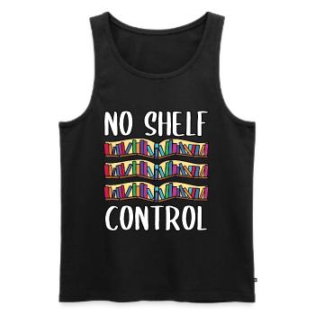 Bookworm No Shelf Control Funny Book Lover Reading - Männer Premium Bio Tank Top - Schwarz - Vorne - Michal (187cm)