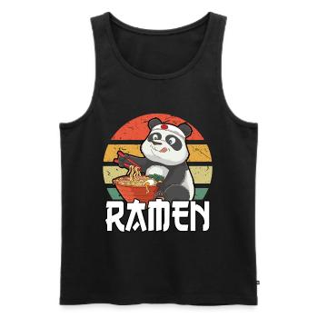 Kawaii Ramen Anime Panda Japan Otaku Animes - Men's Premium Organic Tank Top - black - Front - Michal (187cm)