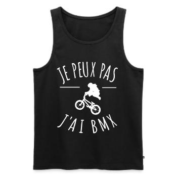 je peux pas j'ai bmx vélo cycliste rider freestyle - Débardeur bio Premium Homme - noir - Devant - Michal (187cm)