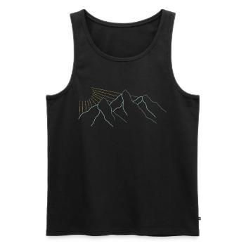 Mountain Sun Nature Nature Nature Motif Nature - Men's Premium Organic Tank Top - black - Front - AI Model Male 178 light (178cm)