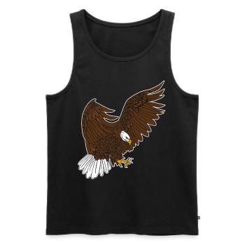 Bald Eagle - Men's Premium Organic Tank Top - black - Front - AI Model Male 178 light (178cm)