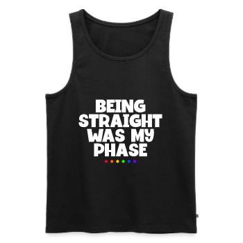 Being Straight Was My Phase Funny LGBT Pride Month - Männer Premium Bio Tank Top - Schwarz - Vorne - Michal (187cm)
