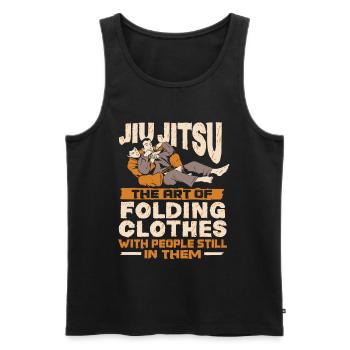 Jiu Jitsu Fighter - Men's Premium Organic Tank Top - black - Front - Michal (187cm)
