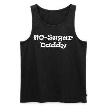 No Sugar - Männer Premium Bio Tank Top - Schwarz - Vorne - AI Model Male 178 light (178cm)