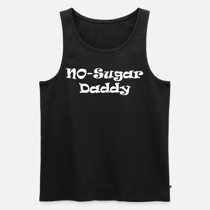 No Sugar - Männer Premium Bio Tank Top - Schwarz