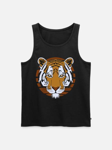 Tiger Motiv - Männer Premium Bio Tank Top - Schwarz