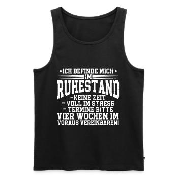 Ich befinde mich im Ruhestand Rentner - Männer Premium Bio Tank Top - Schwarz - Vorne - Michal (187cm)