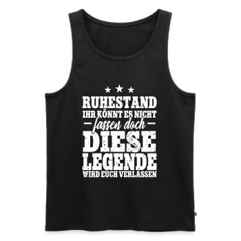Ruhestand Renteneintritt Rentner - Männer Premium Bio Tank Top - Schwarz - Vorne - Michal (187cm)